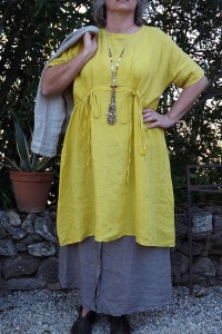 ROBE EN LIN ANGELE TOURNESOL ET JUPE ALEXIA