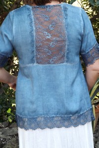 TOP DENTELLES CHARLINE BLEU JEAN
