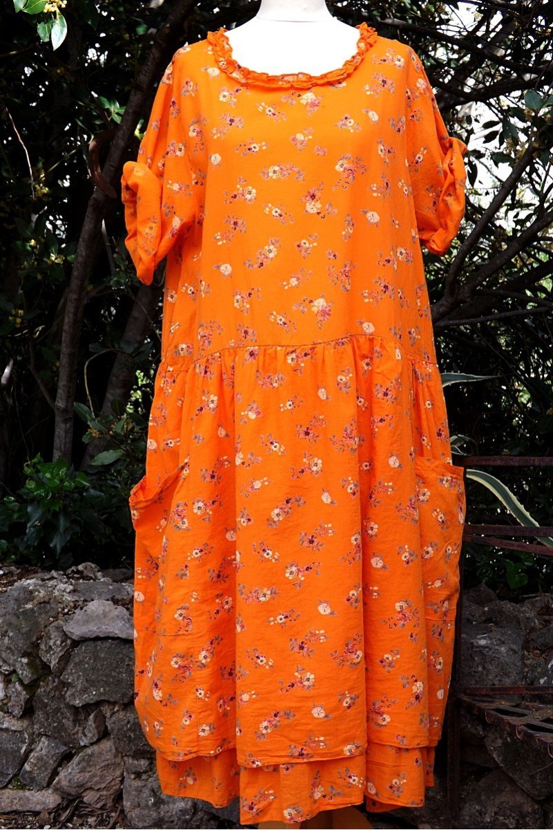 Robe Longue En Coton Et Lin Grande Taille Femme Rayée Manches Longues Col V - Caftan Ample Été Plage