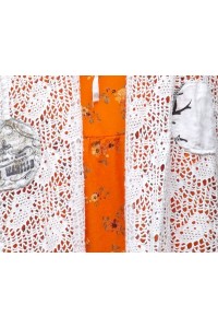 GILET LONG EN BRODERIE CARMEN BLANC SUR LA ROBE BLANDINE