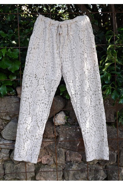 LEGGING EN DENTELLE HONORE BEIGE 