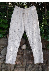 LEGGING EN DENTELLE HONORE BEIGE 