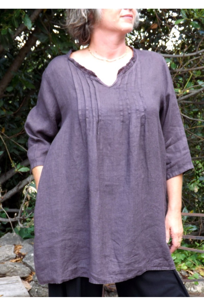 Tunique en lin grande taille