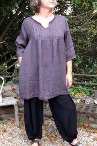 PANTALON VISCOSE GRANDE TAILLE  VICTOR AVEC UN NOEUD EN BAS