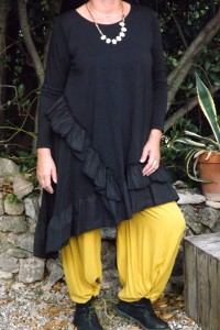 PANTALON VISCOSE GRANDE TAILLE  VICTOR SAFRAN ET TUNIQUE JULIETTE