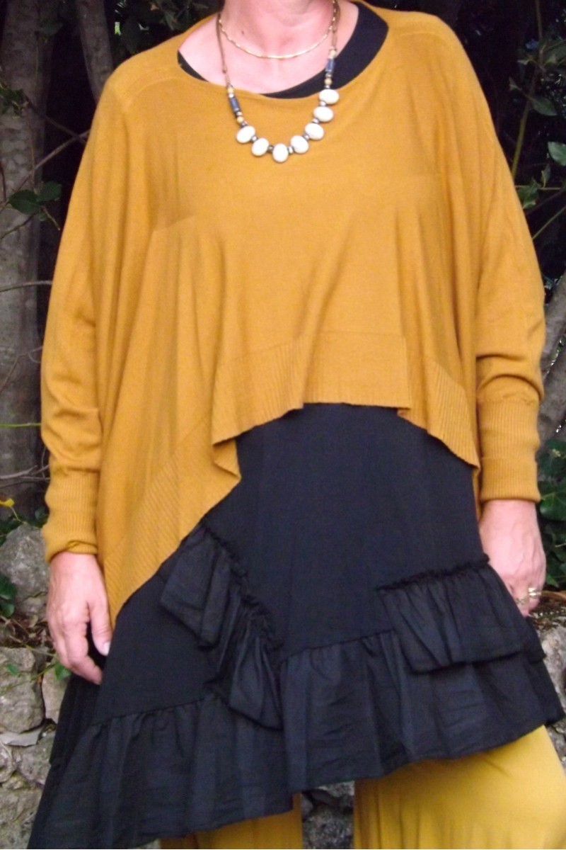 PULL COURT LUCIEN SAFRAN ET TUNIQUE JULIETTE PULL COURT LUCIEN SAFRAN ET TUNIQUE JULIETTE