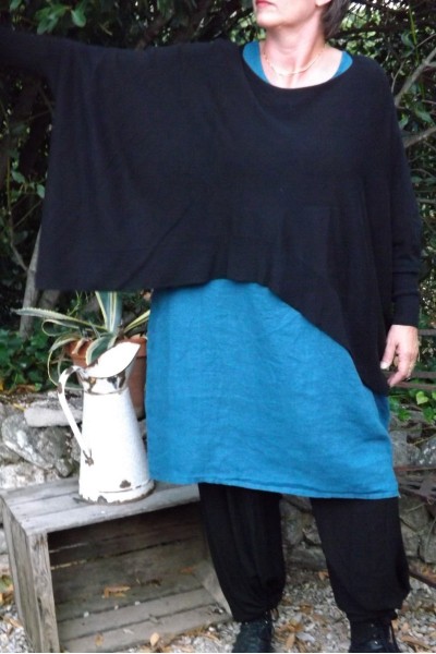 PULL COURT LUCIEN NOIR