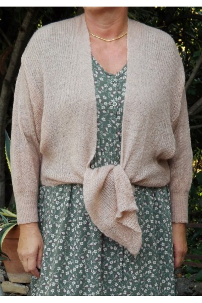 GILET CACHE COEUR PAUL ROSE POUDRE ET ROBE ALEXANDRINE