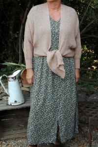 GILET CACHE COEUR PAUL ROSE POUDRE ET ROBE ALEXANDRINE