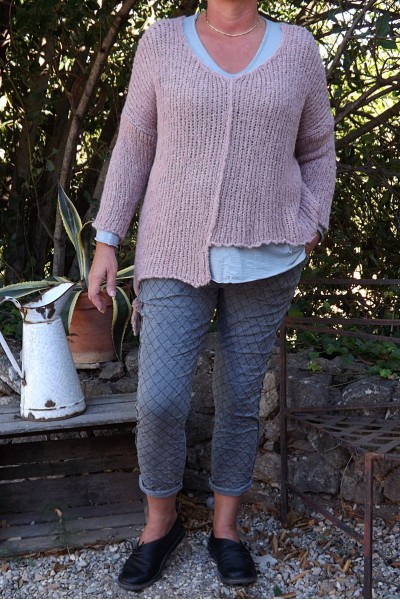 PULL ARISTIDE ROSE POUDRE ET PANTALON LEO