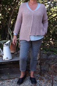 PULL ARISTIDE ROSE POUDRE ET PANTALON LEO