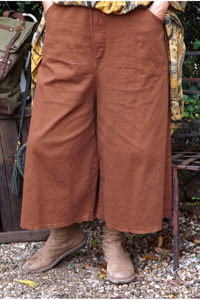PANTALON AMPLE ETIENNE BRIQUE PANTALON AMPLE ETIENNE BRIQUE