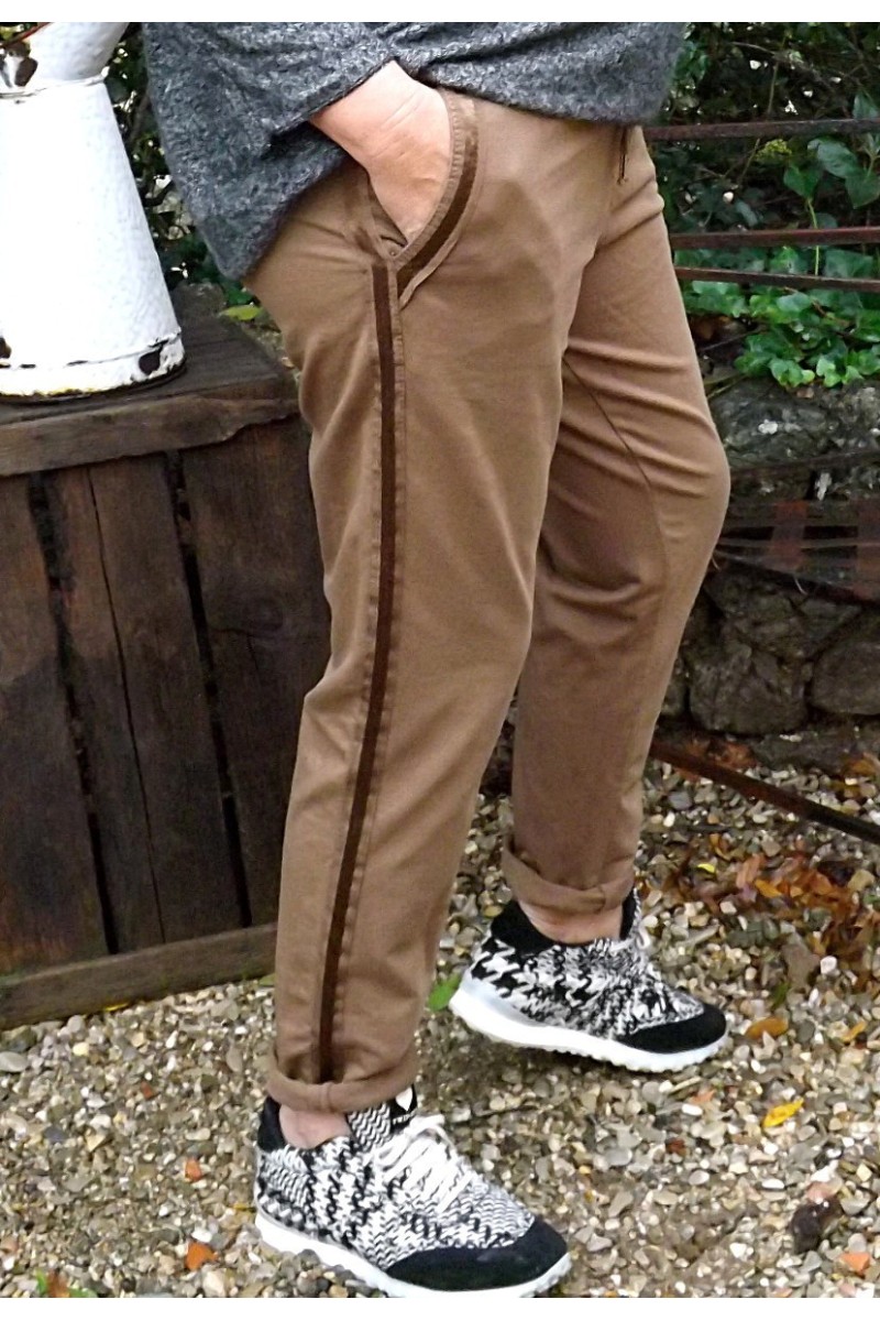 PANTALON GRANDE TAILLE OSCAR CAMEL