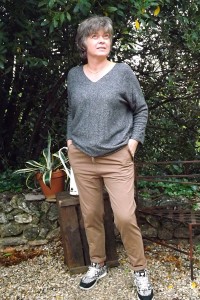 PANTALON GRANDE TAILLE OSCAR CAMEL ET PULL ANATOLE