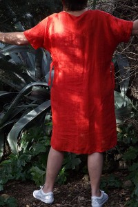 ROBE LIN ELISE ROUGE 