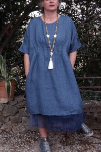 JUPON LONG BLEU OUTRE MER FLORENT ET ROBE PAULINE