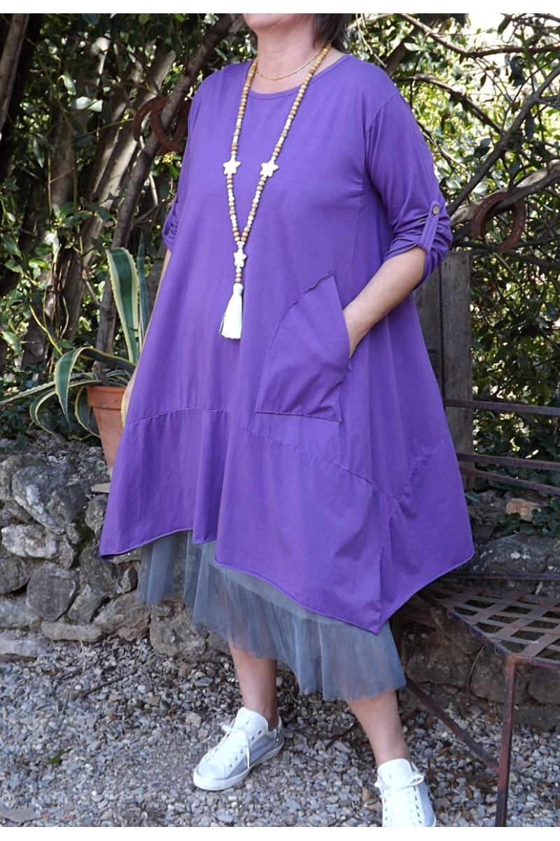 ROBE COTON MAUD VIOLETTE, JUPON FLORENT ET SAUTOIR