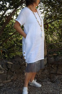 ROBE EN LIN LAURA BLANCHE ET JUPON FLORENT