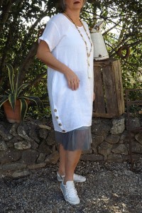 ROBE EN LIN LAURA BLANCHE ET JUPON FLORENT
