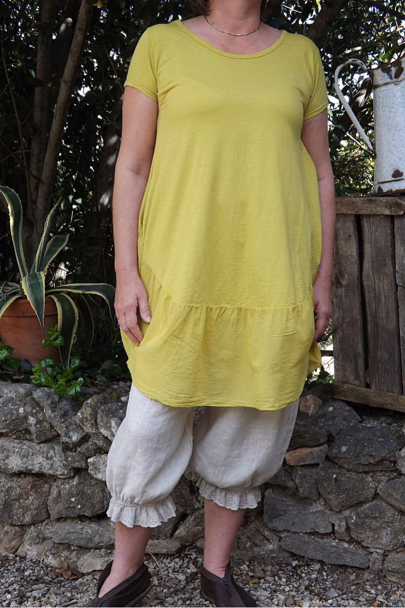 ROBE / TUNIQUE COTON SYLVIA JAUNE PRINTEMPS ET PANTY JOSEPH ROBE / TUNIQUE COTON SYLVIA JAUNE PRINTEMPS ET PANTY JOSEPH