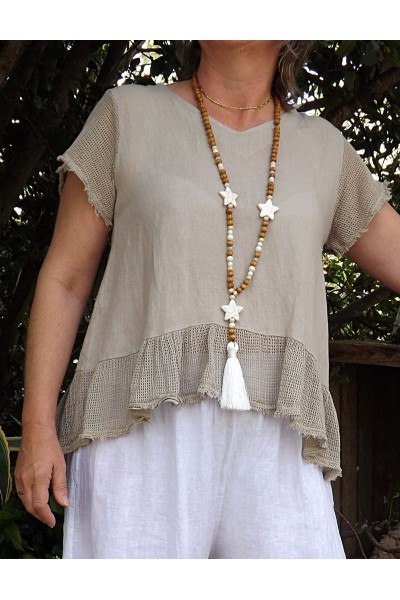 TOP BI-MATIERE ARSENE BEIGE