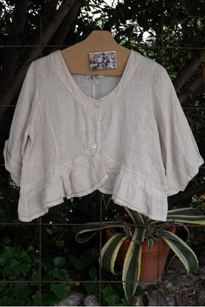 VESTE COURTE EN LIN JUSTINE