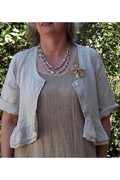 VESTE COURTE EN LIN JUSTINE