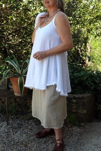 TUNIQUE MAILLE LIN COTON ESTELLE BLANCHE ET ROBE DAPHNE