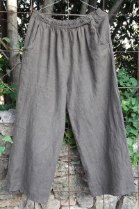 PANTALON EN LIN MARIUS TAUPE