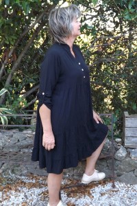 ROBE OU TUNIQUE MANCHES LONGUES INES NOIRE