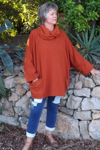 TUNIQUE AMPLE NINA ROUILLE ET PANTALON JEGGING ANGUS 