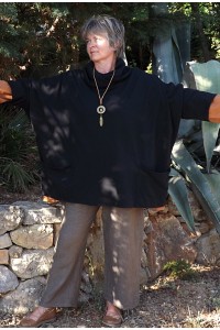 TUNIQUE AMPLE NINA NOIRE ET PANTALON EN LIN MARIUS