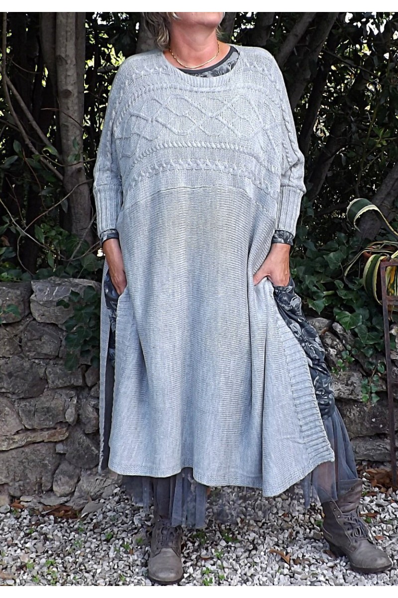 PULL LONG GRIS PERLE FLORENT