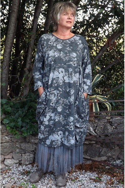ROBE MANCHES LONGUES AMANDINE ANTHRACITE