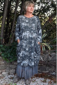 ROBE MANCHES LONGUES AMANDINE ANTHRACITE