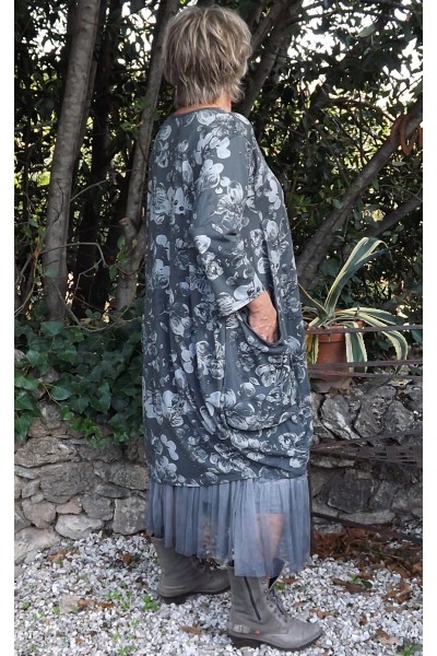 ROBE MANCHES LONGUES AMANDINE ANTHRACITE