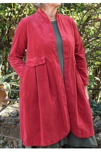 VESTE VELOURS RAS BERENICE CARMIN ROBE PAULINE ET PANTALON VELOURS HONORE