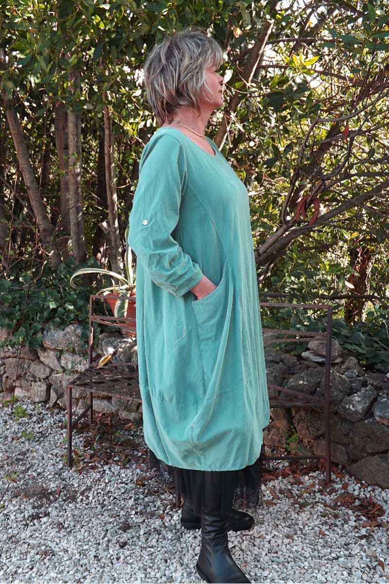 ROBE VELOURS RAS GRANDE TAILLE ADRIENNE ET LE JUPON ACHILLE