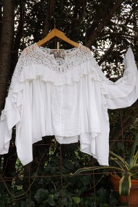 Chemisier dentelles grande taille bohème blanc Ernestine 