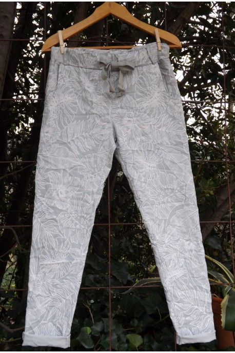 Pantalon jegging à taille élastique jean