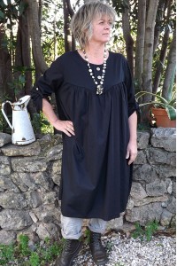 Robe grande taille noire Hélène et jegging Gaston