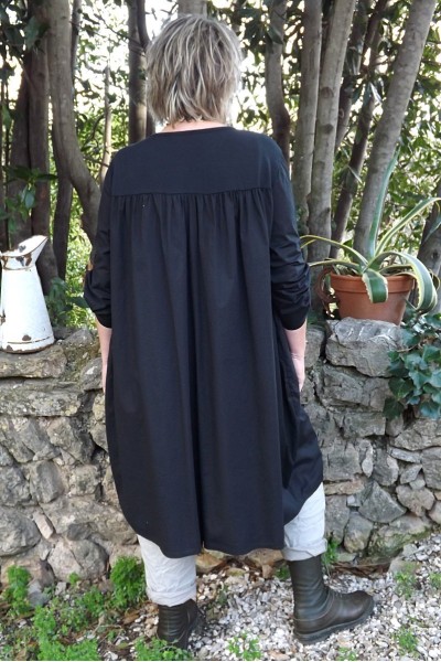 Robe grande taille noire Hélène et jegging Gaston