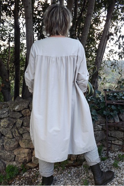 Robe grande taille Hélène beige