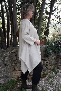 Tunique lin grande taille Honorine beige