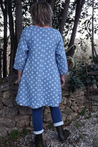 Robe ou Tunique lin Lola bleue et pantalon Angus