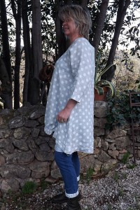 Robe ou Tunique lin Lola gris perle et pantalon Angus