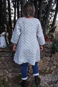 Robe ou Tunique lin Lola gris perle et pantalon Angus