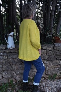 Top coton Jack couleur genêt et pantalon Angus