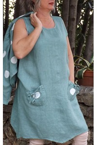 Robe et top en lin Suzette jade