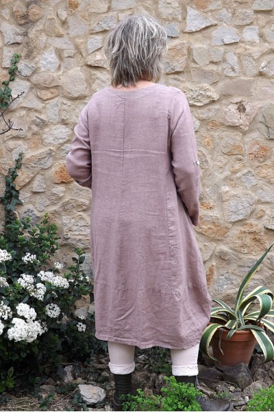 Robe lin Celestine rose victoria